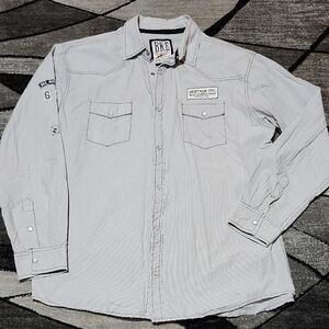 BKE VINTAGE 67 EMBROIDERED HERITAGE DIV. PEARL-SNAP ATHLETIC-FIT LONG-SLEEVE SHI